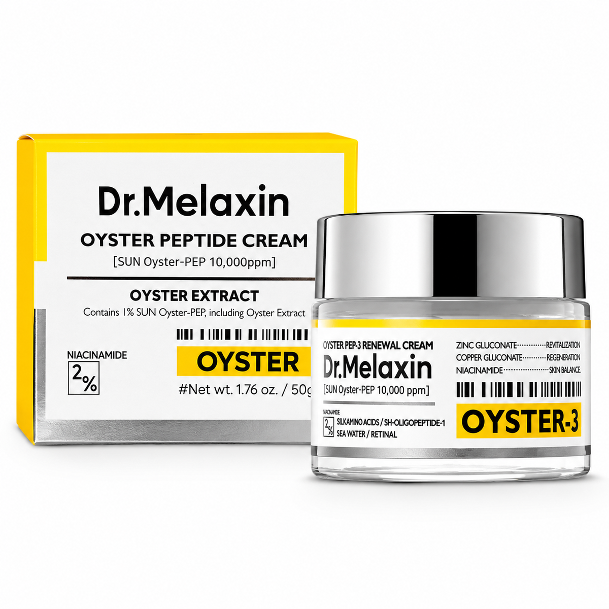 Dr Melaxin Oyster Peptide Cream 50 G - Korean Skincare Hydrating Brightening Nourishing Daily Care