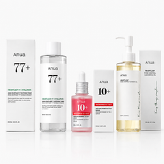Anua Glass Skin 3 IN 1 Combo - Cleanse, Tone & Brighten Serum  Set Combo