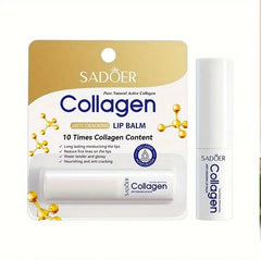 Sadoer Collagen Lip Balm - 2.7g - Long Wear Makeup Essential For Smooth Finish, Beauty Routine And Professional Look