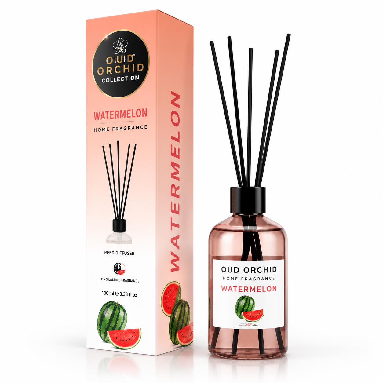 Gulf Orchid Reed Diffuser Watermelon 110Ml - Beauty And Personal Care Essential For Daily Grooming, Professional Care And Convenient Use Gulf