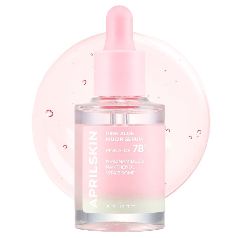APRILSKIN Pink Aloe Mucin Serum 30 ml - Hydrating Serum for a Dewy Glow
