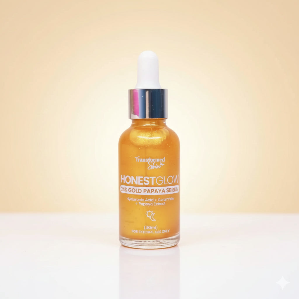 Honest Glow 24K Gold Papaya Serum – 30ml Glo Arabia