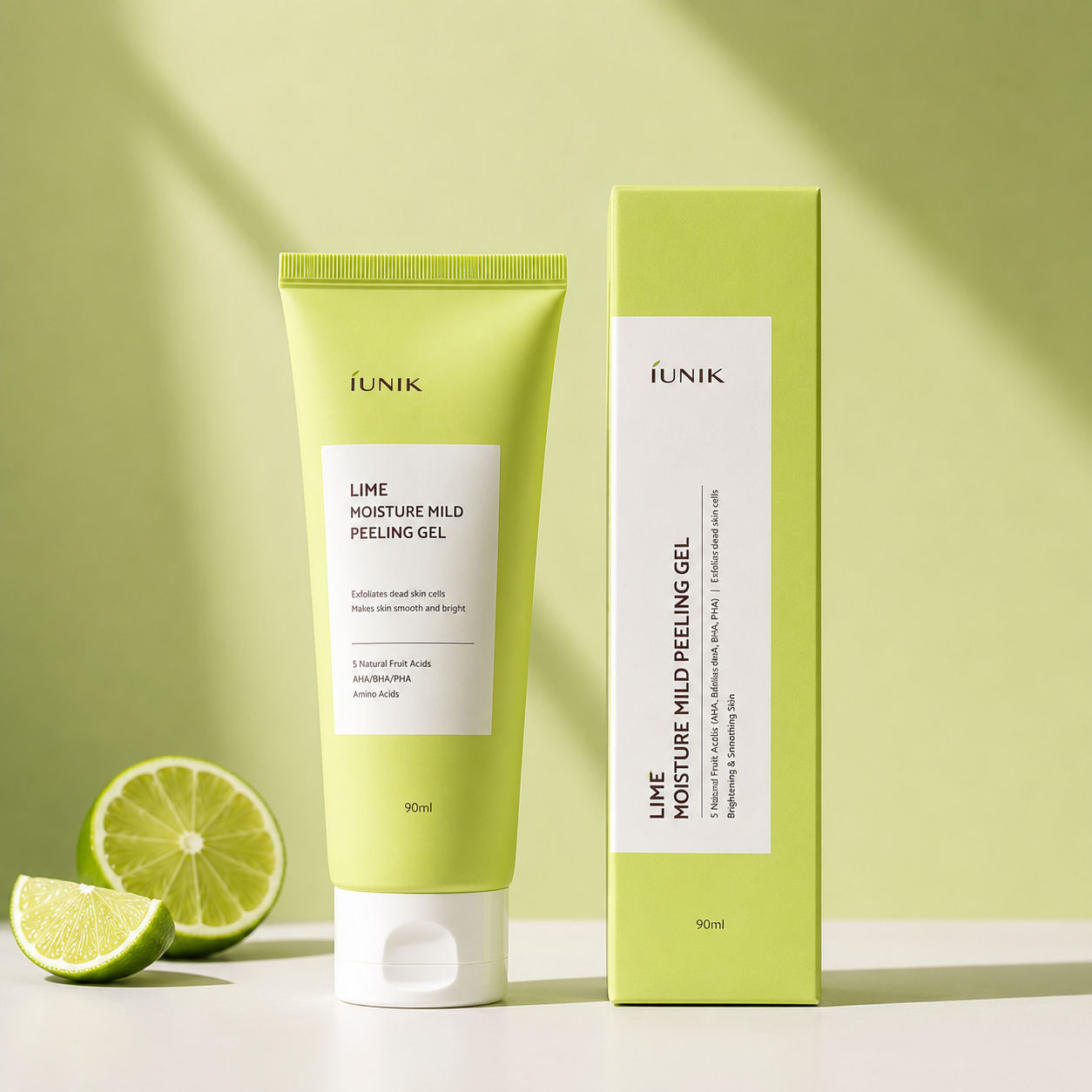 iUNIK Lime Moisture Mild Peeling Gel 90 ml - Gentle Exfoliating Face Gel