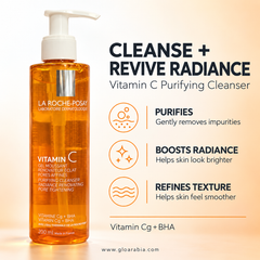 La Roche-Posay Vitamin C Purifying Cleanser for Radiance & Smooth Skin - 200 ml