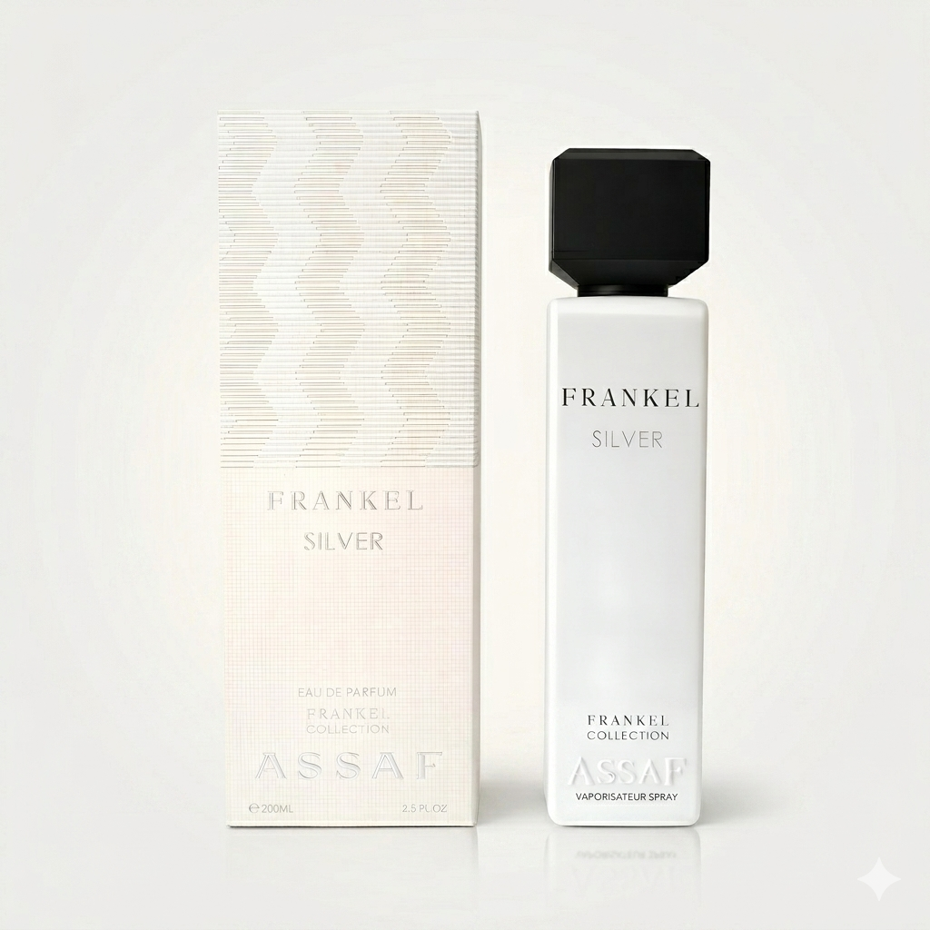 Frankel Silver Assaf - Fresh Metallic Woody Men Eau De Parfum Clean Modern Long Lasting Fragrance Frankel