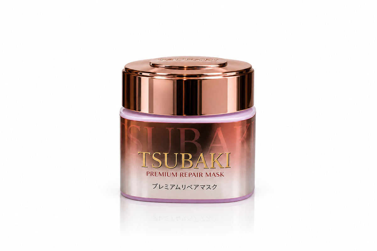 TSUBAKI PREMIUM REPAIR MASK (PINK) 180G - Intensive Japanese Hair Repair Mask for Damaged, Dry and Frizzy Hair
