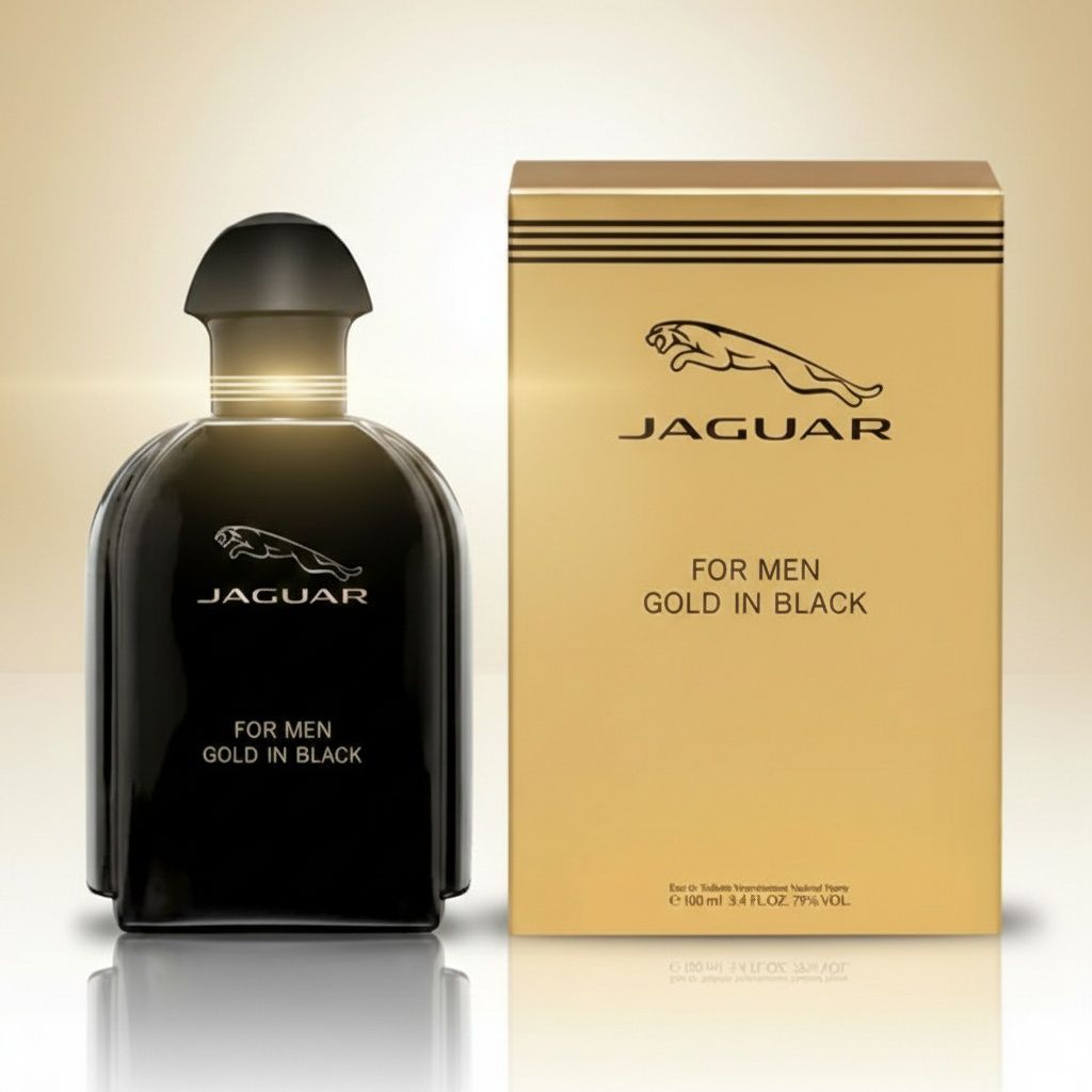 Jaguar Gold In Black Eau De Toilette 100 Ml - Warm Spicy Men'S Perfume Elegant Bold Long Lasting Fragrance Jaguar