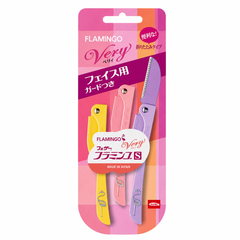 Feather Flamingo Very Safety Razor S 3pcs – Women's Facial & Eyebrow Razor Set