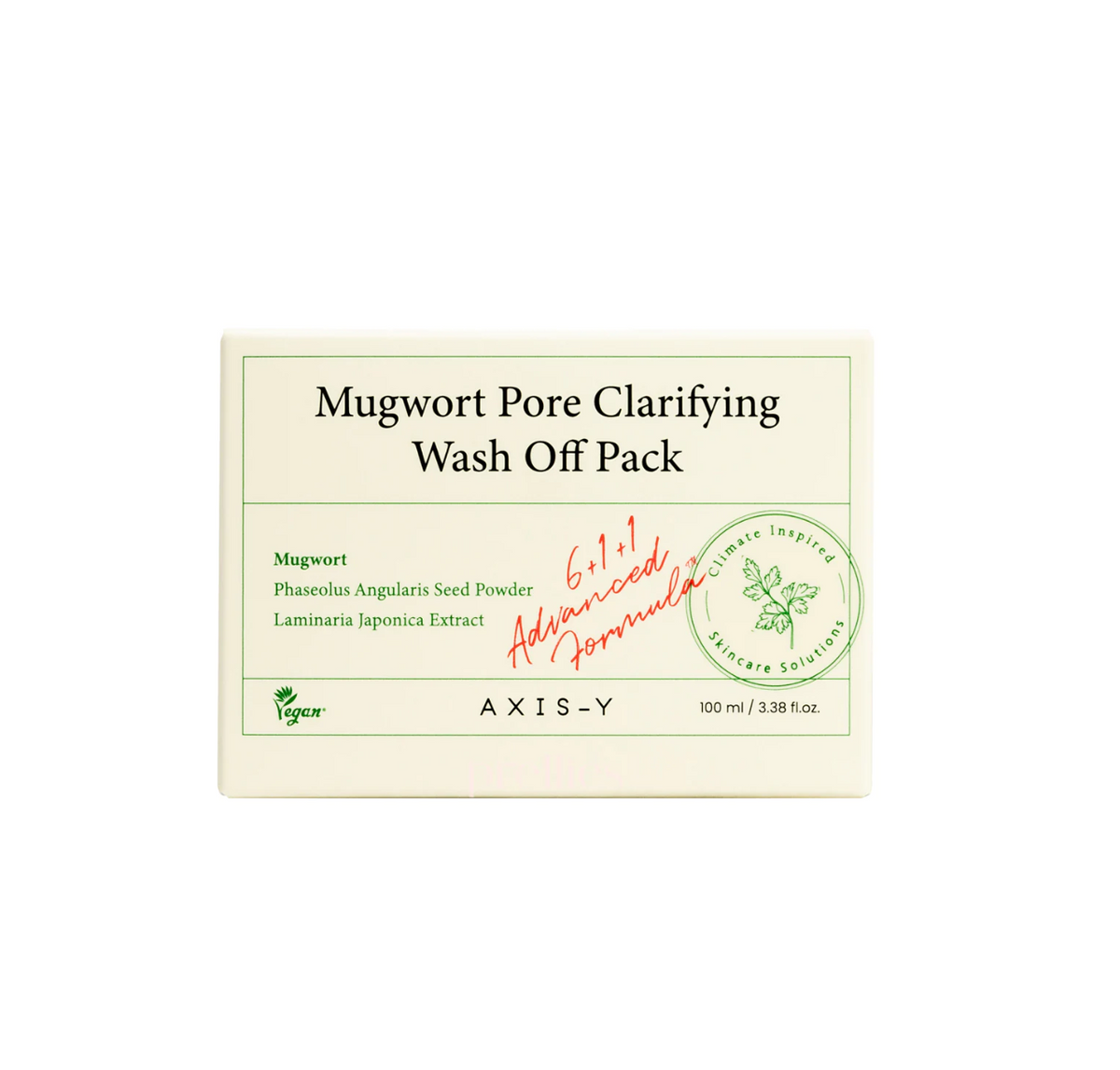 AXIS-Y Mugwort Pore Clarifying Wash Off Pack - Clay Mask 100 ml | Best Before 18 Feb 2027