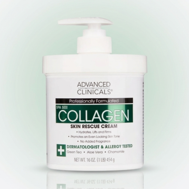 Advanced Clinicals Collagen Skin Rescue Cream 454g