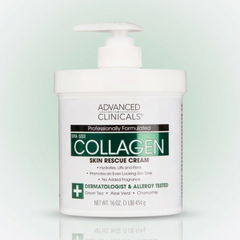 Advanced Clinicals Collagen Skin Rescue Cream 454g