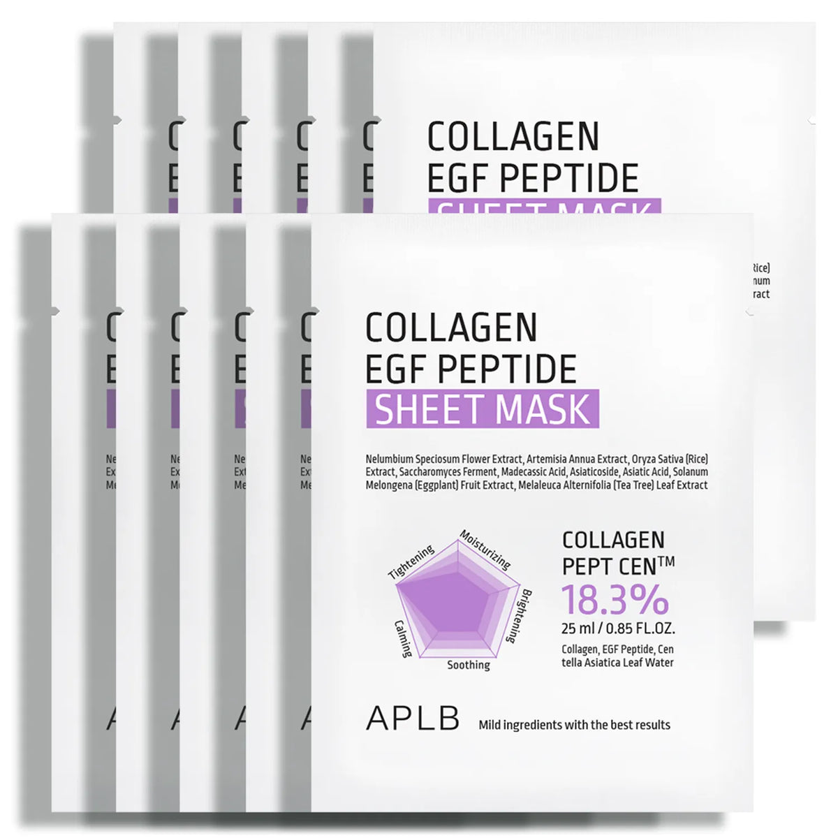 APLB Collagen EGF Peptide Sheet Mask – 10 PCS APLB