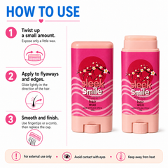 Sleek Smile Hair Styling Stick Balm - 15g - Anti Frizz Hair Wax Stick for Flyaways and Edges