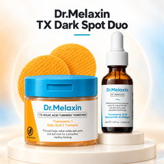 Dr. Melaxin Kojic Dark Spot Duo – Turmeric Toner Pads + TX Brightening Ampoule