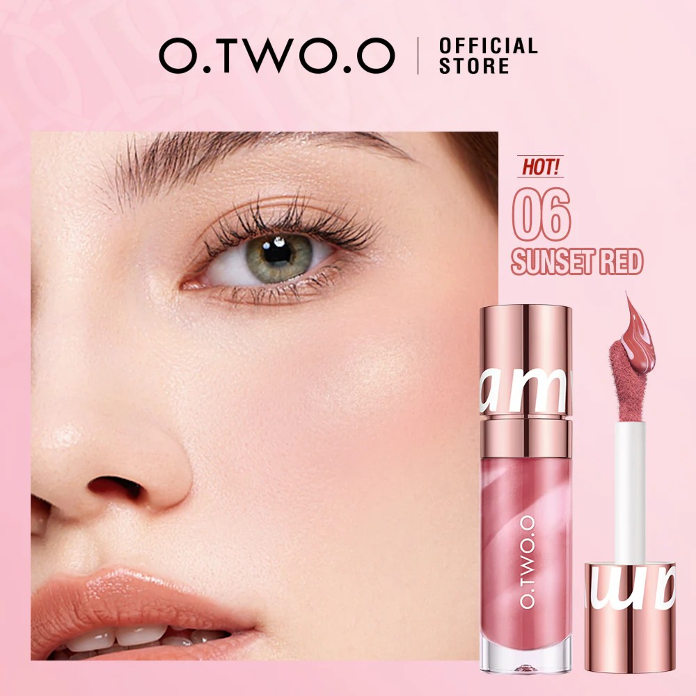 O.TWO.O 2025 New Arrival Liquid Blush in Pink Nude Brown Face Makeup Option #6 Glo Arabia