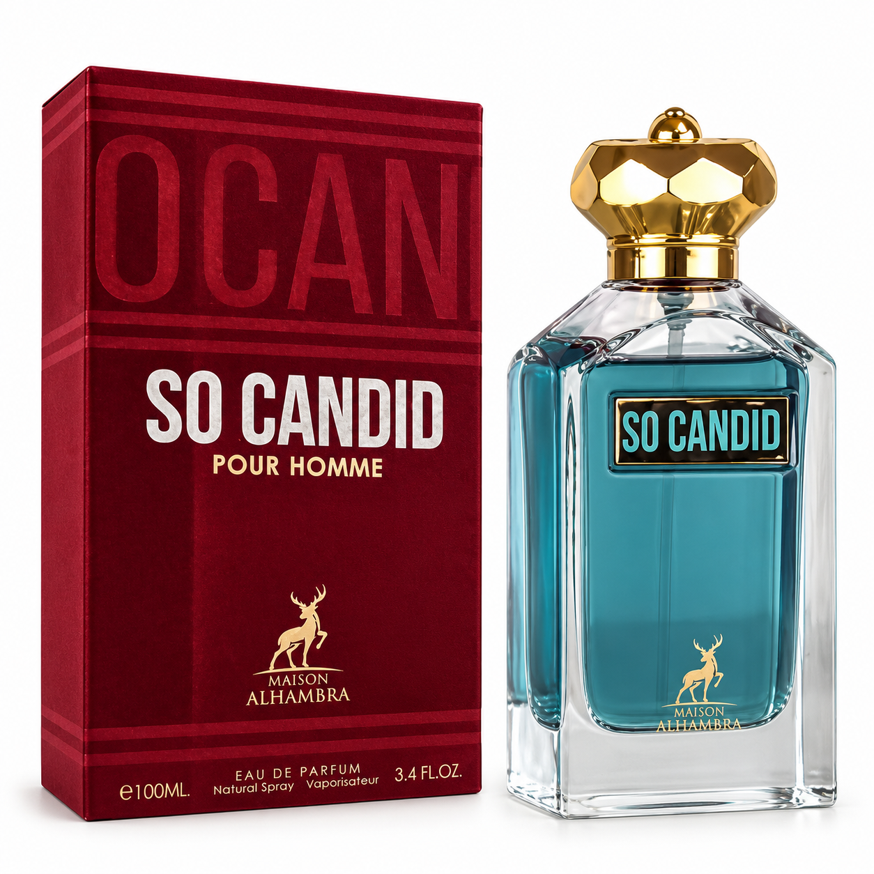Maison Alhambra So Candid Pour Homme Eau de Parfum 100 ml - Sweet Aromatic Perfume for Men Maison Alhambra