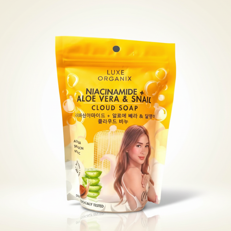 Luxe Organix NIA + Aloe Vera & Snail Soap – 180g Glo Arabia