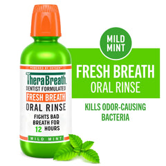 TheraBreath Oral Rinse Mild Mint 473mL Thera Breath