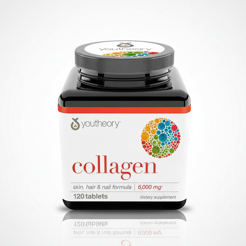 Collagen 6000Mg Dietary Supplement Skin Hair And Nail Formula 120 Tablets Glo Arabia