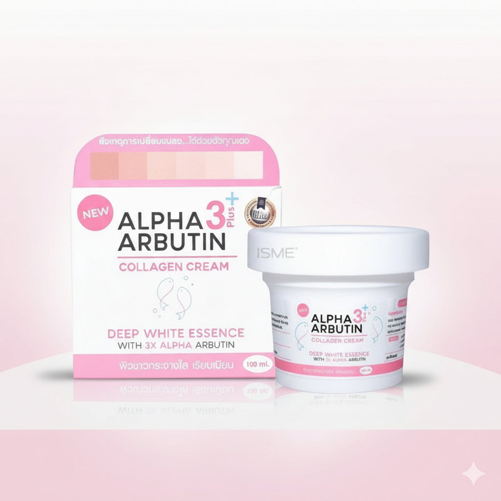 Precious Skin Alpha Arbutin Collagen 3 Plus Cream Deep White Essence 100 g Glo Arabia
