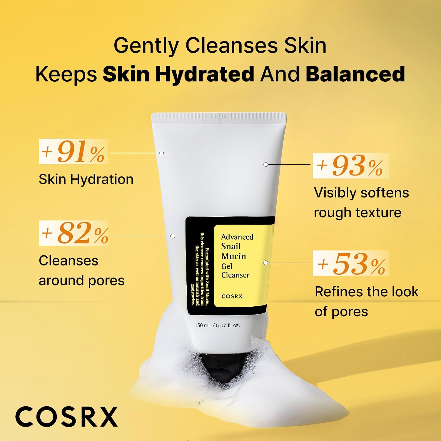Cosrx Advanced Snail Mucin Gel Cleanser - 150ml COSRX