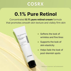 COSRX The Retinol 0.1 Cream 20 ml - Retinol Cream for Fine Lines & Texture | Best Before 30-01-2027 COSRX