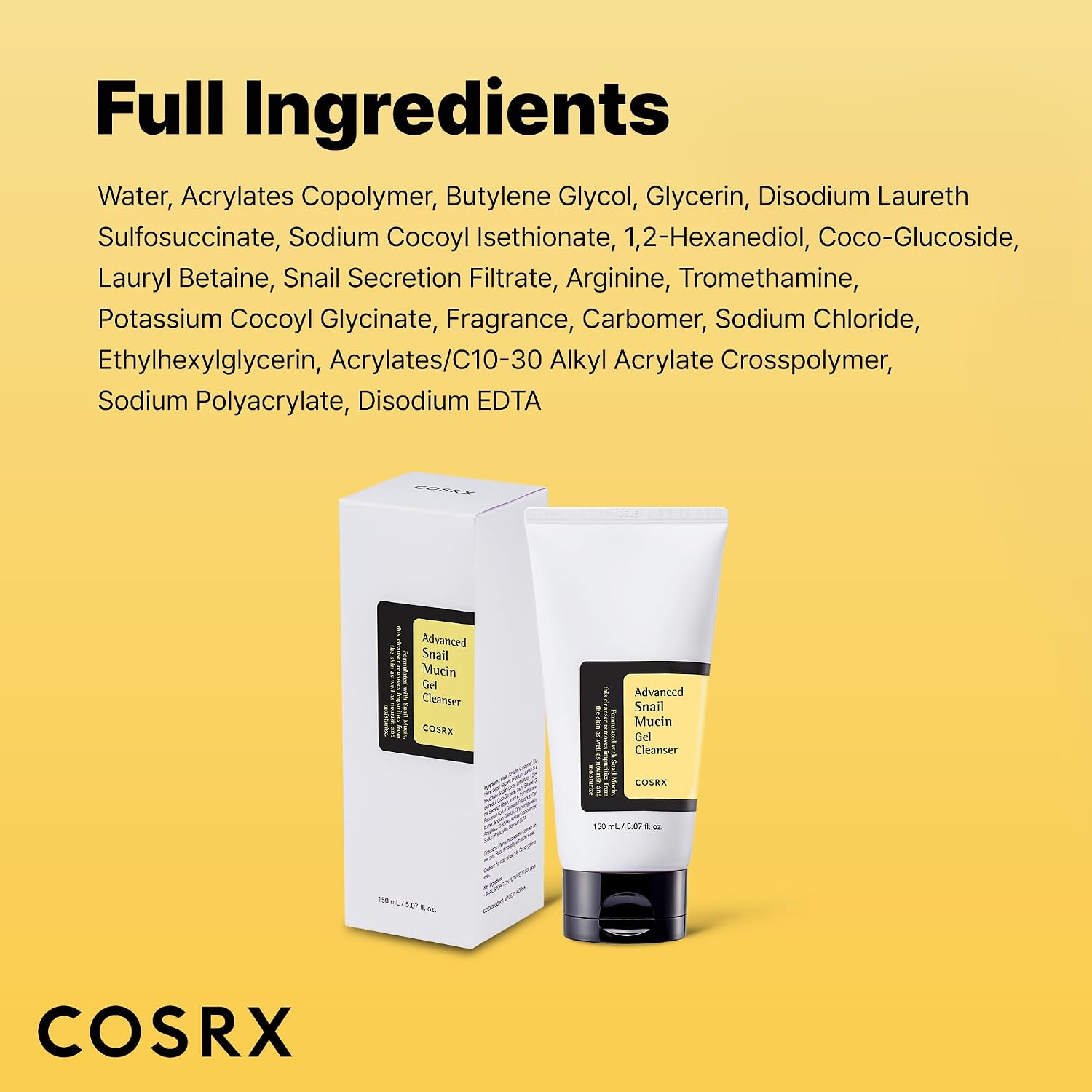 Cosrx Advanced Snail Mucin Gel Cleanser - 150ml COSRX