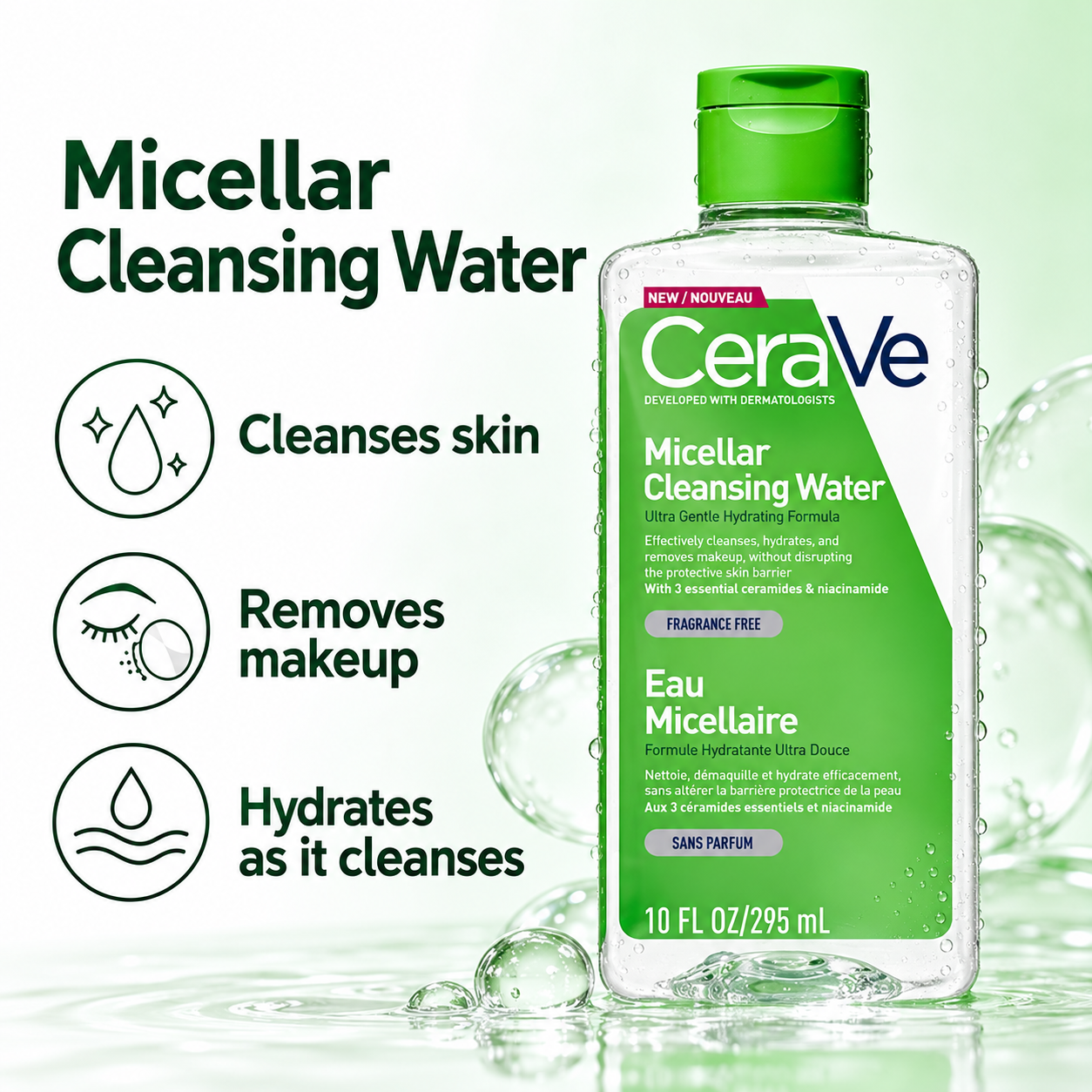 CeraVe Micellar Cleansing Water FR 295ml CeraVe
