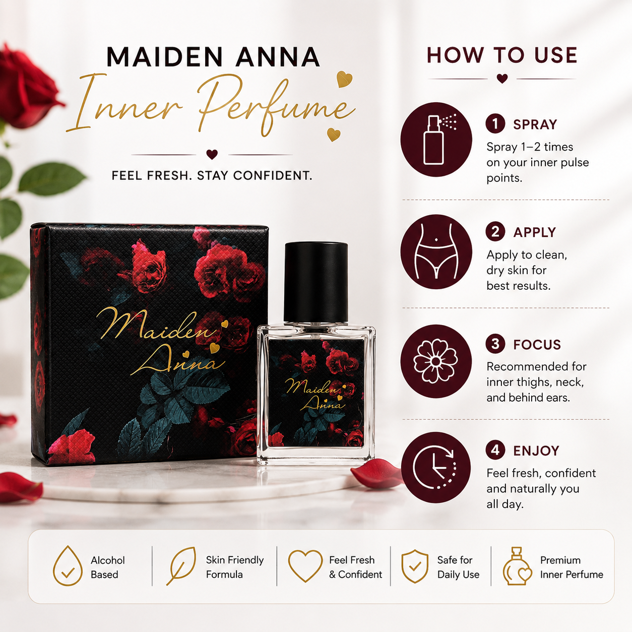 Maiden Anna Inner Perfume Black Rose Maiden Anna