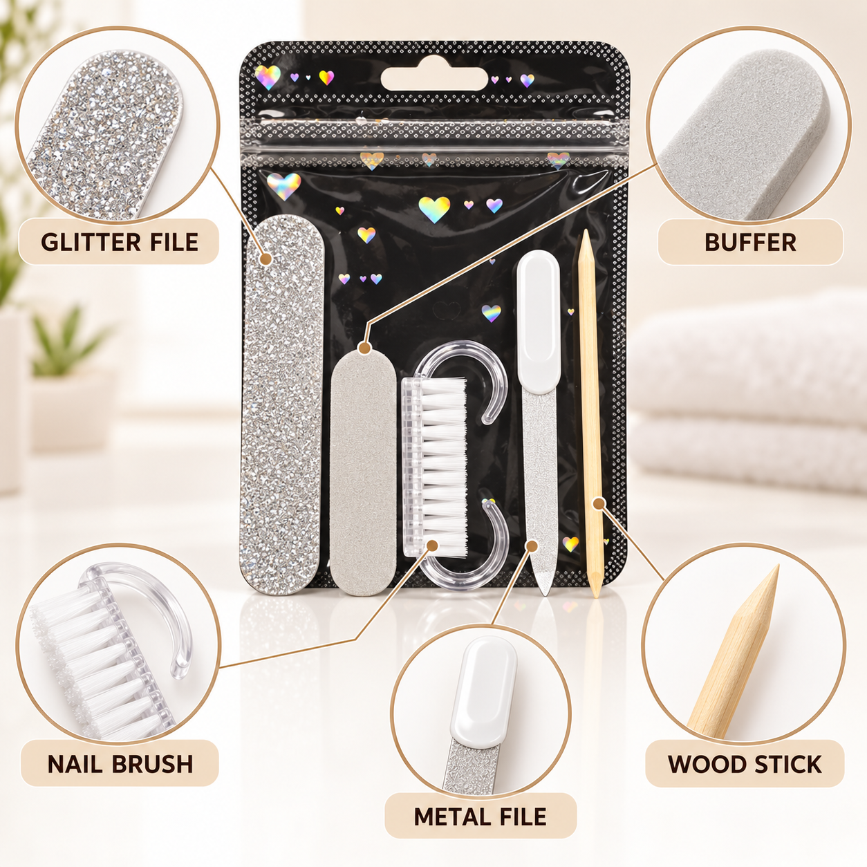Complete Foot Care Set 6 Pieces Generic