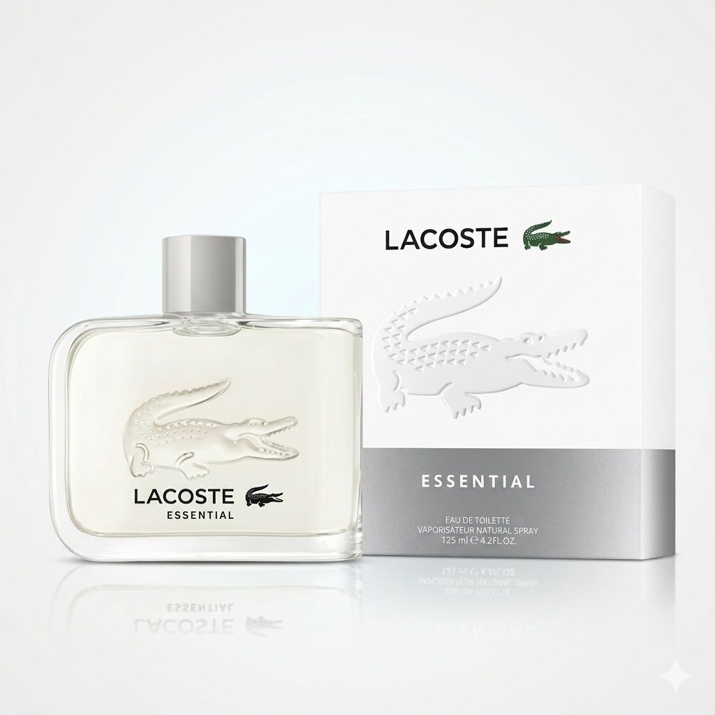 Lacoste Essential Natural Spray 125Ml - Fresh Aromatic Men'S Perfume Clean Citrus Long Lasting Fragrance Lacoste