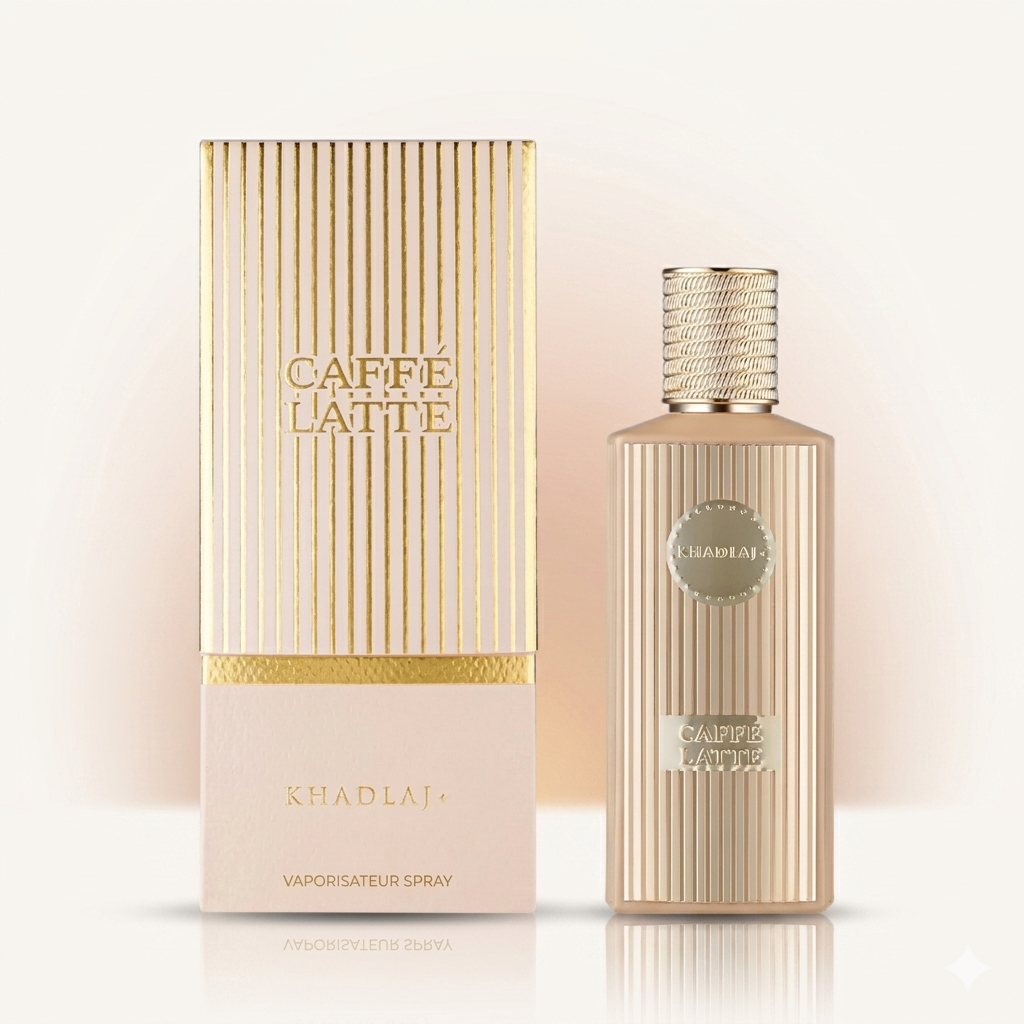 Caffe Latte Khadlaj - Gourmand Sweet Unisex Eau De Parfum Coffee Vanilla Warm Long Lasting Fragrance Caffe