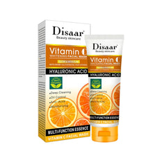 Disaar Vitamin C Whitening Facial Wash - 100ml - Professional Skin Care Treatment For Hydration, Brightening, Smoothness And Daily Beauty Routine