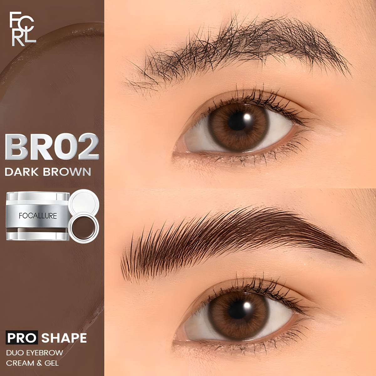 Focallure Eyebrow Cream [Fa23] – Shade #Br02 Dark Brown