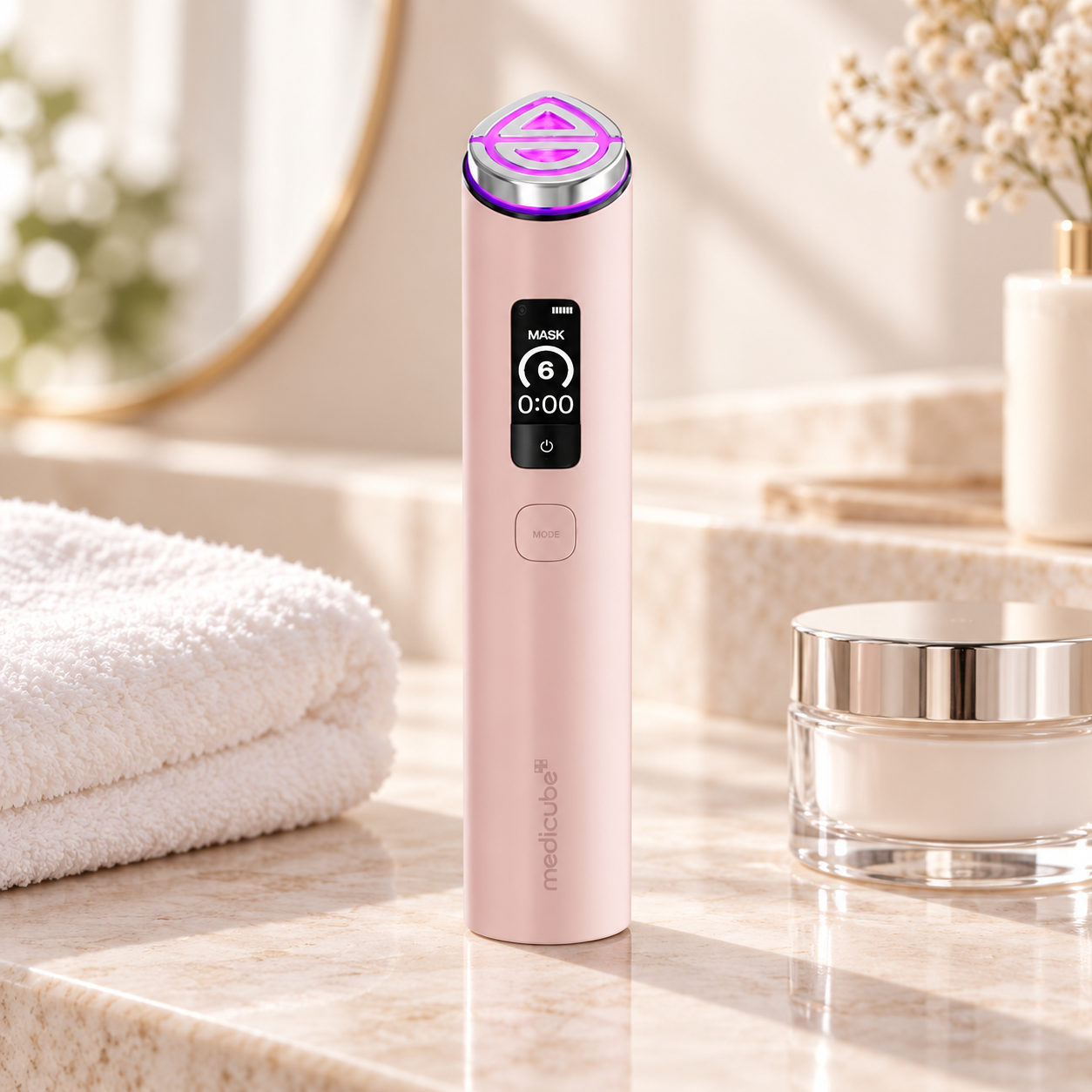 Medicube AGE-R Booster Pro X2 Pink handheld device.