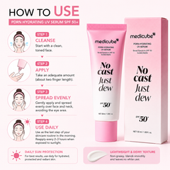 Medicube PDRN Hydrating UV Serum SPF50+ No Cast Just Dew 50ml