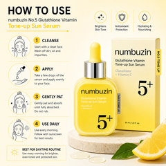 Numbuzin No.5+ Glutathione Vitamin Tone-Up Sun Serum 30ml