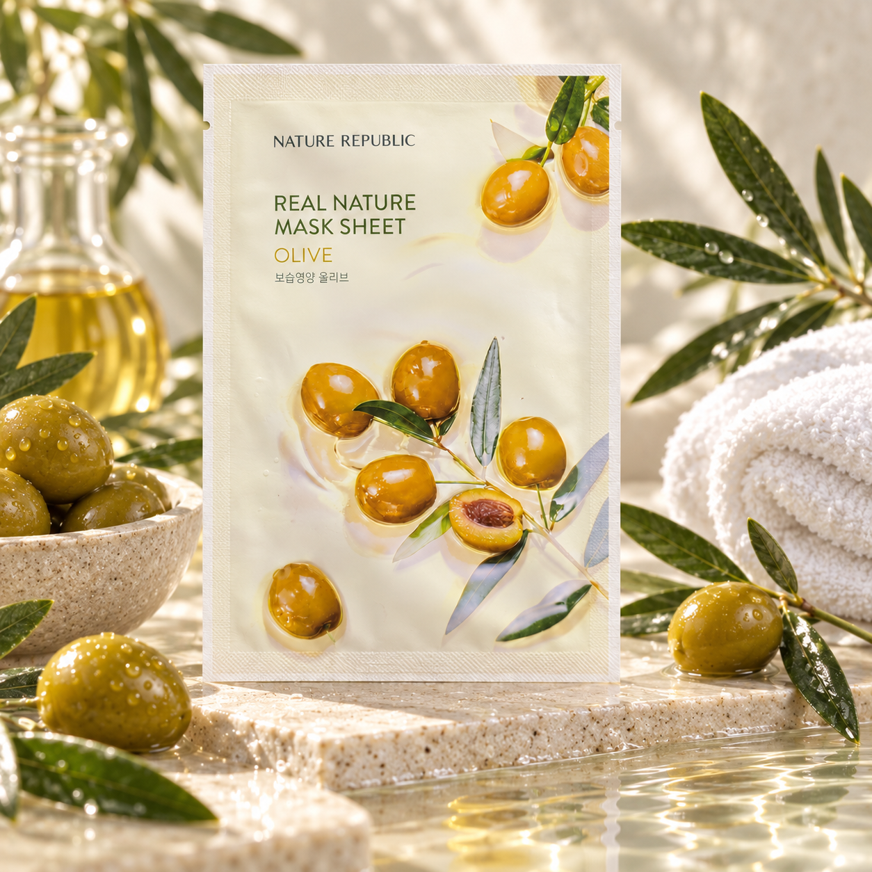 Nature Republic Real Nature Olive Mask Sheet 1 Piece Nature Republic