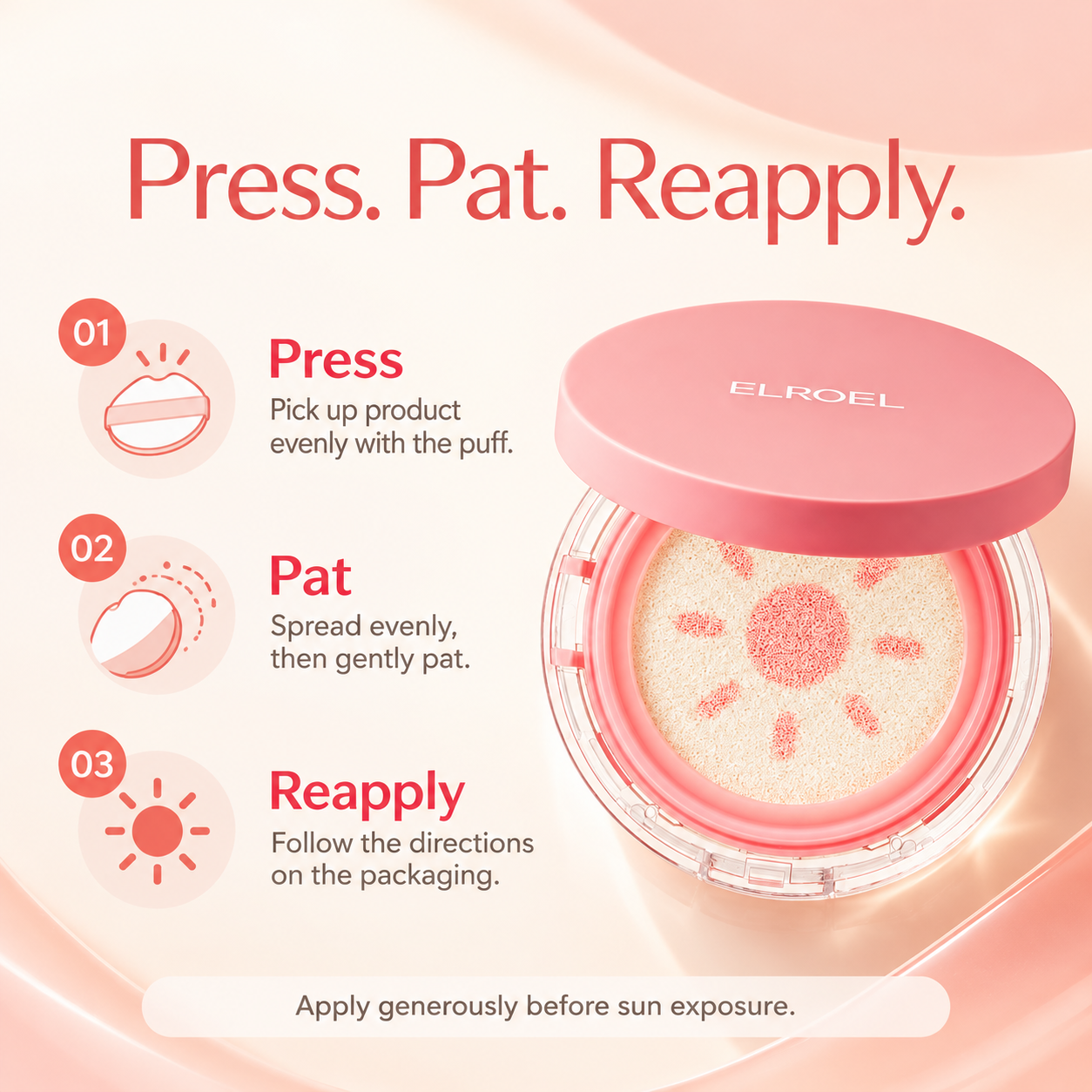 ELROEL Pang Pang Tone-Up Sun Cushion 15 g ELROEL