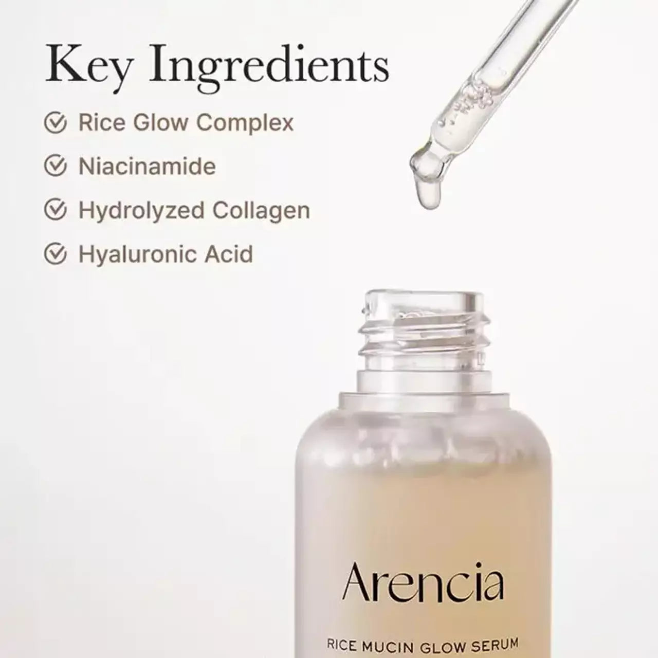 Arencia Rice Mucin Glow Serum – 30ml Arencia