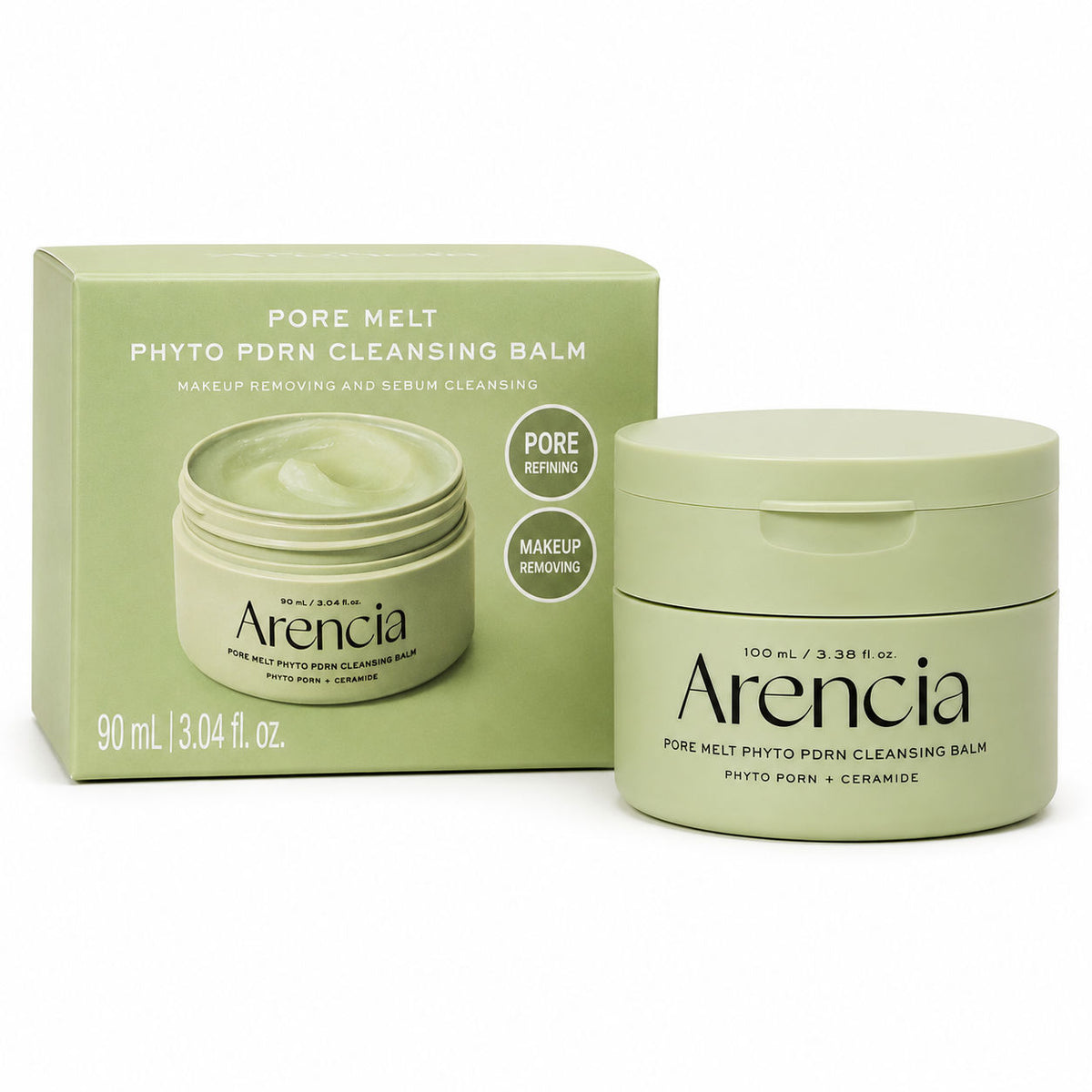 Arencia Pore Melt Phyto PDRN Cleansing Balm 90ml - Korean Skincare, Hydrating, Brightening, Anti-Aging, Sensitive Skin, Daily Care