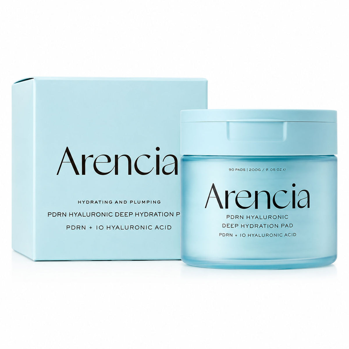 Arencia PDRN Hyaluronic Deep Hydration Pad 90Pads 200mL - Korean Skincare, Hydrating, Brightening, Anti-Aging, Sensitive Skin, Daily Care