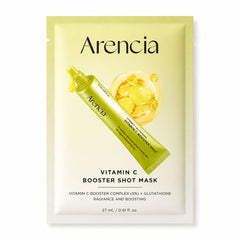 Arencia Vitamin C Booster Shot Mask 27ml 1pc - Korean Skincare, Hydrating, Brightening, Anti-Aging, Sensitive Skin, Daily Care