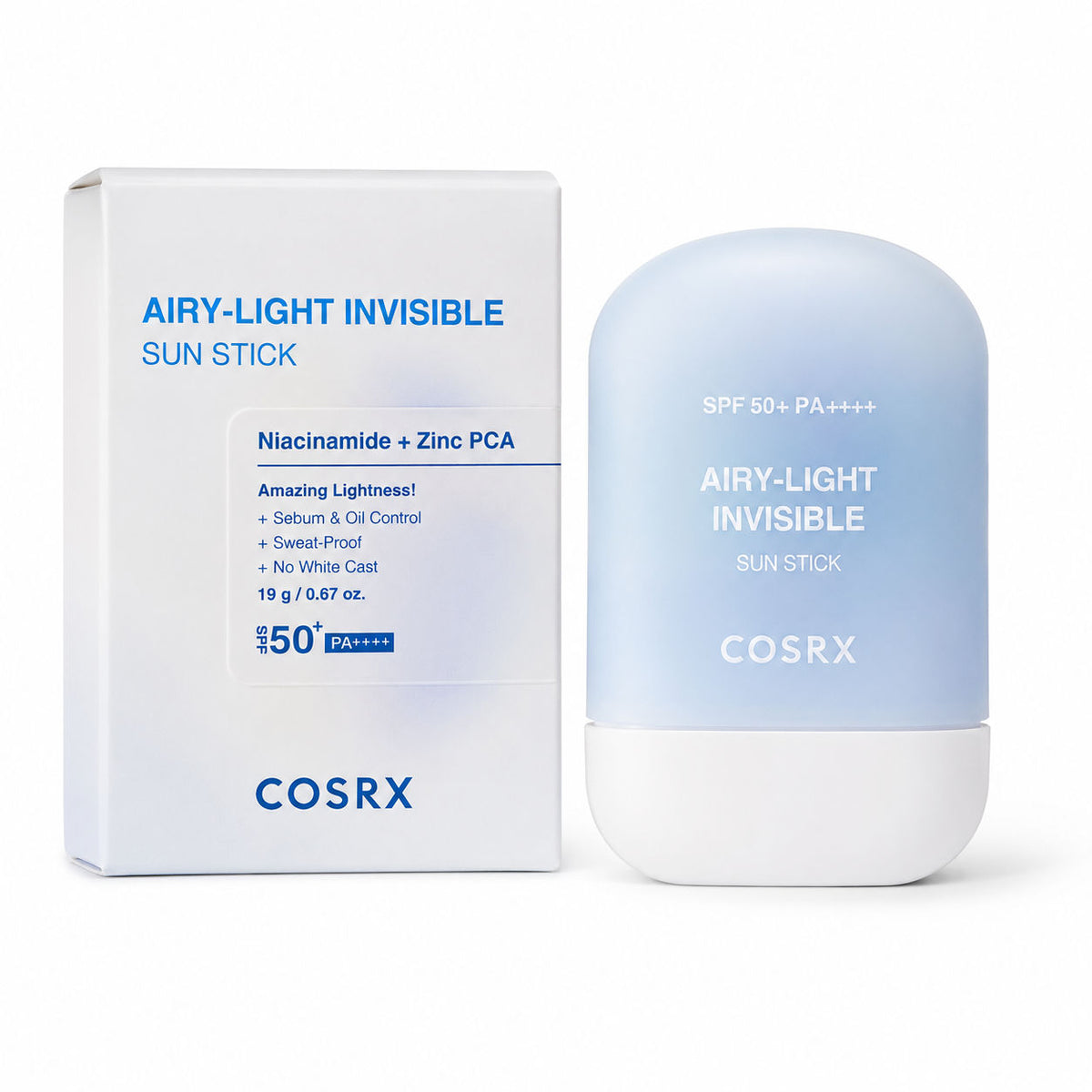 COSRX Airy Light Invisible Sun Stick SPF50 19g - Korean Skincare, Hydrating, Brightening, Anti-Aging, Sensitive Skin, Daily Care