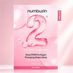Numbuzin No.2 Rose PDRN Collagen Plumping Sheet Mask (33mlx1Pc)