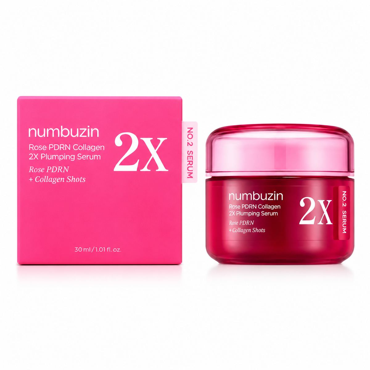 Numbuzin No.2 Rose PDRN Collagen 2X Plumping Serum 30ml