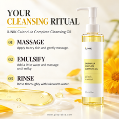 iUNIK Calendula Complete Cleansing Oil for Makeup & Sunscreen Removal - 200 ml