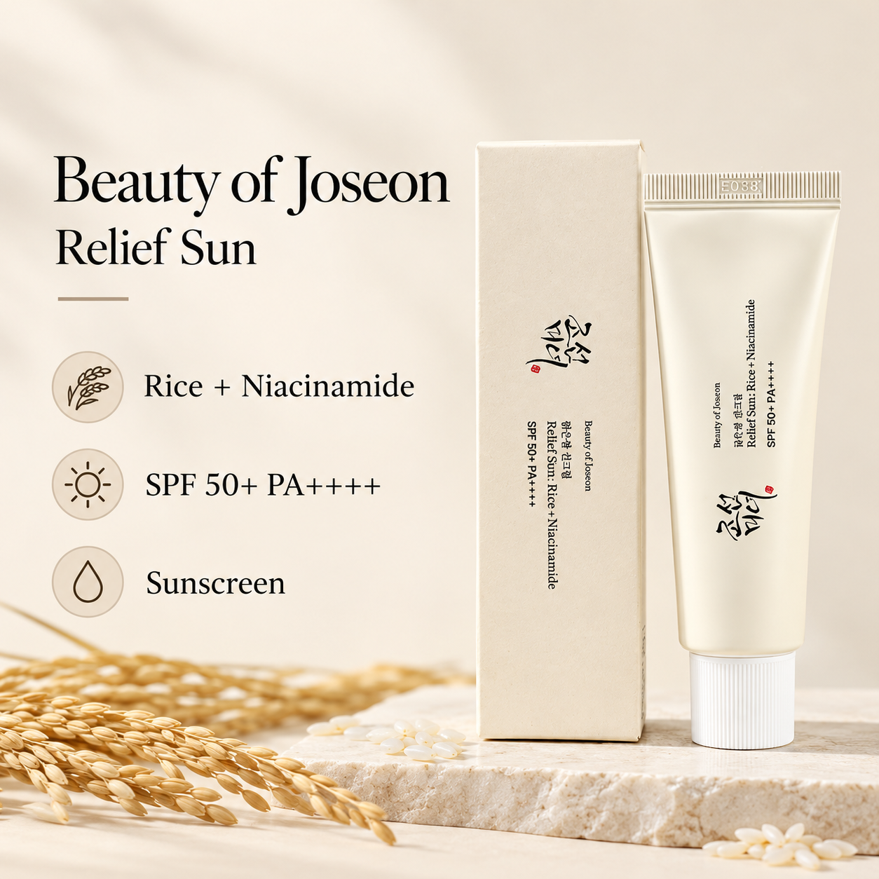 Beauty of Joseon Relief Sun: Rice + Niacinamide SPF 50+ PA++++ (50 ml) Beauty Of Joseon