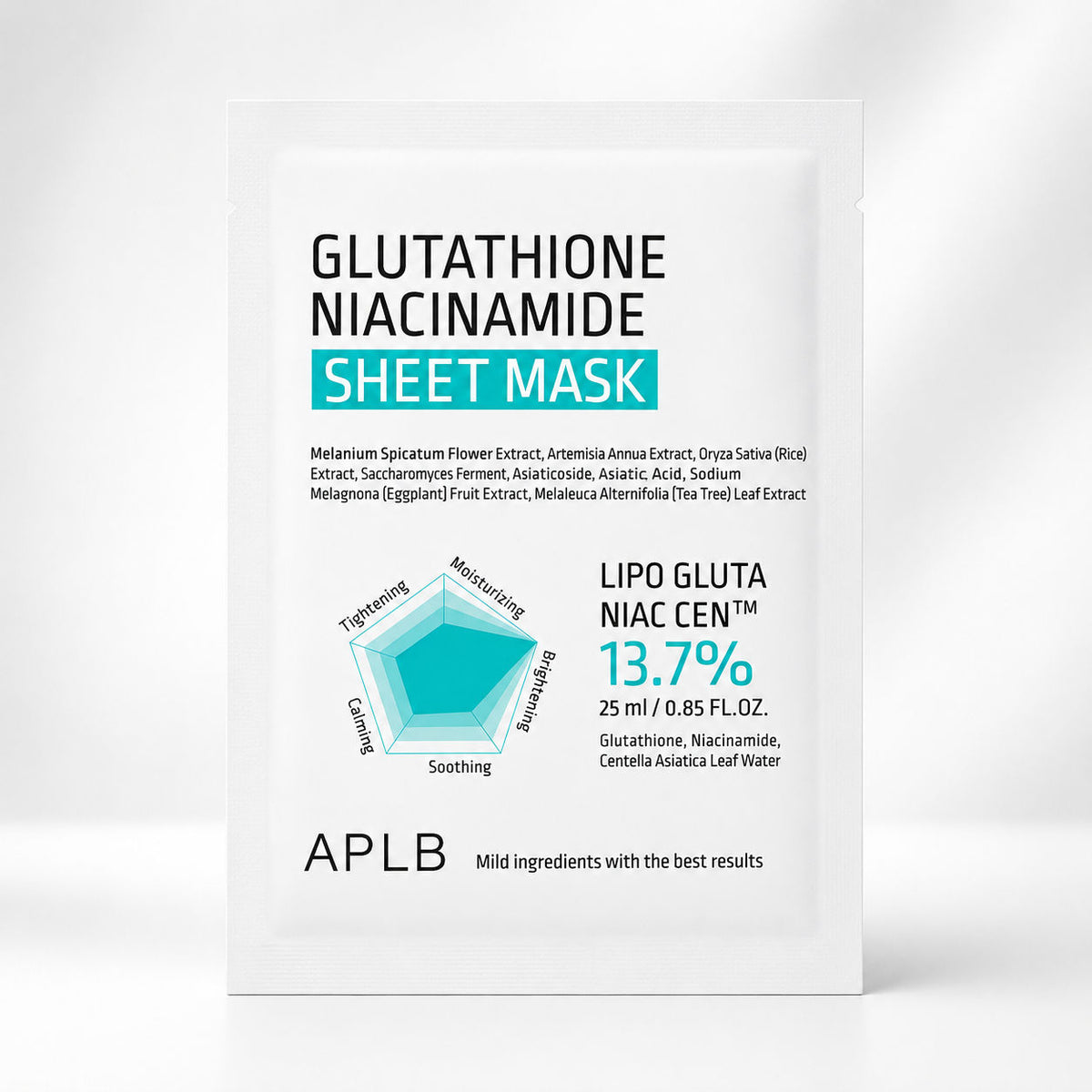 APLB Glutathione Niacinamide Sheet Mask – 25mlx1Pc