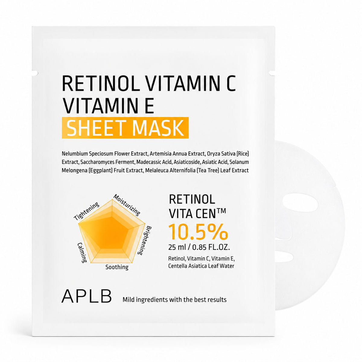 APLB Retinol Vitamin C Vitamin E Sheet Mask (25mlx1Pc)